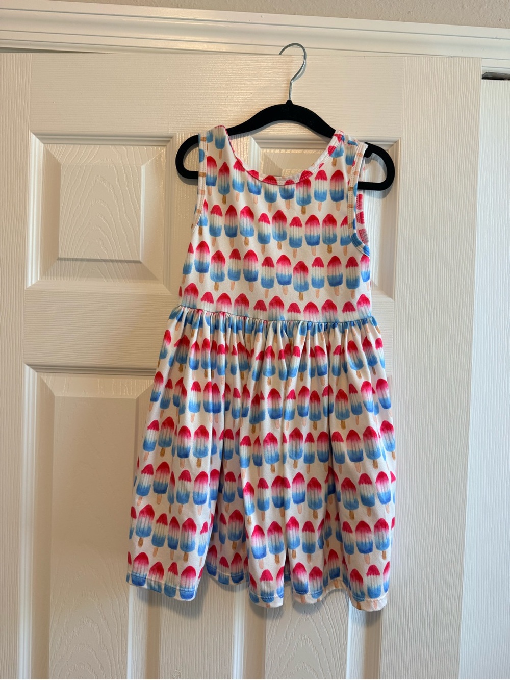 Mila & Rose Popsicle Print Dress - White with Red & Blue